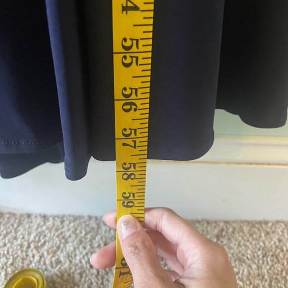 Xscape Crystal Embroidered Halter Velvet Gown in Blue/Gold Size 6 Prom Formal - Picture 14 of 15